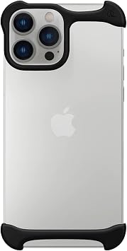 Arc Pulse Designed for iPhone 13 Pro Phone Case 2023, Minimalist Protective Shock Absorption Aerospace Grade Aluminum Shells + Elastomer Inlays Easy Fit 6.1 inch Aluminum Matte Black