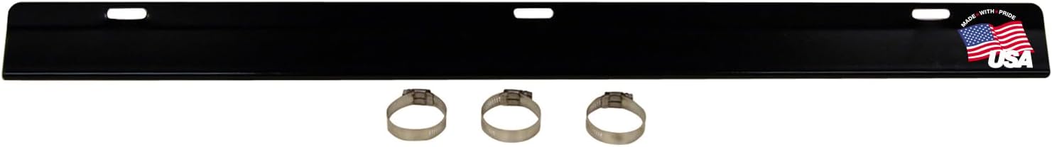 Buyers Products 1501193 Ladder Rack Wind Deflector, 40 in Black Steel Fairing for Utility/Work Trucks & Vans, Reduces Wind Noise, Drill Free Mount with 3 Stainless Ring Clamps