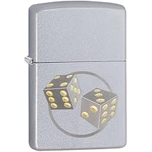 Zippo Dice Pocket Lighter, Satin Chrome