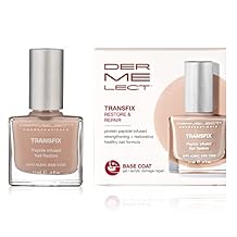 Dermelect Transfix Nail Restore Base Coat- with Protein Peptides Strengthening, Nourishing, Concealing Treatment for Weak Nails, Peeling, Breaking, Splitting, Damage 0.4 oz