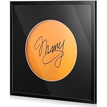 Drum Head Display Frame Wall Mount Wooden Drum Head Display Case Cabinet W/98% UV Acrylic Door Lockable Rack Storage Shadow Box for Collection Musician Collector Memorabilia (12" Drumhead)