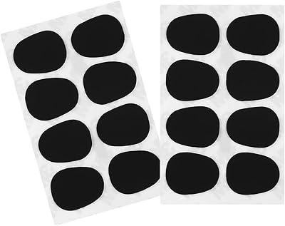 Saxophone Mouthpiece Cushions,Clarinet Mouthpiece Pad, 0.8mm16 paces Black