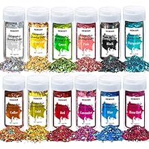 HEMOER Silver Glitter, 100g/3.5oz Holographic Chunky Glitter Mixed Hexagon Chunky & Fine Flakes Iridescent Sequins for Epoxy Crafts, Resin, Nail Body, Tumblers, Party Decoration