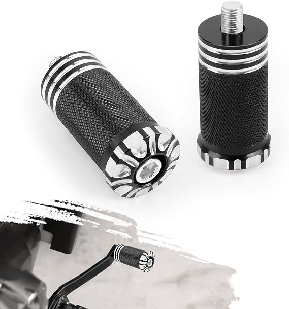Motorcycle Shifter Peg Aluminum Alloy Dirt Bike Shifters Pegs Compatible with Harley Davidson Street Glide Road King Softail Sportster - Black