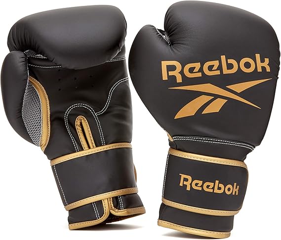 Reebok Unisex's Boxing Gloves-16oz-Gold/Black, Gold/Black, 16 oz