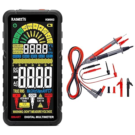 KAIWEETS Smart Multimeter KM602 & Soft Silicone Electrician Test Leads Kit