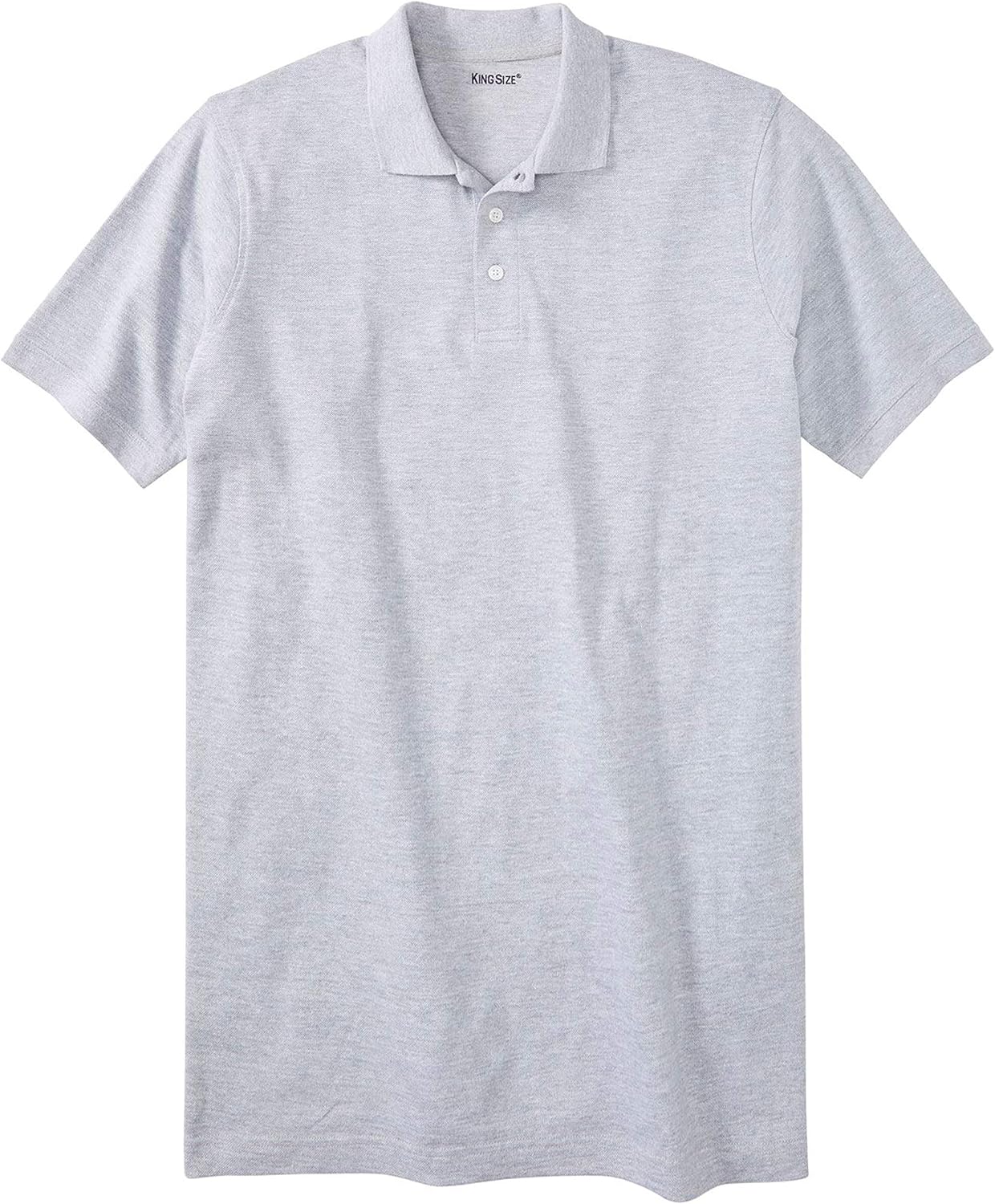 KingSize Men's Big & Tall Shrink-Less Longer-Length Cotton Polo Shirt